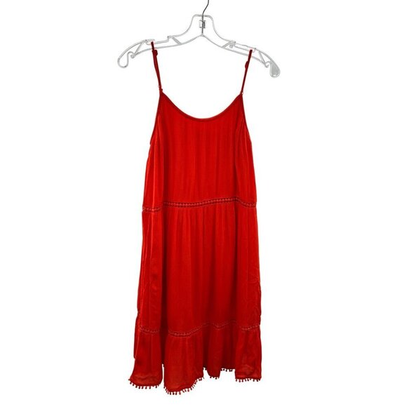 Old Navy Women's Spaghetti Strap Shift Dress Orange Size Small Side Zip - Picture 1 of 9